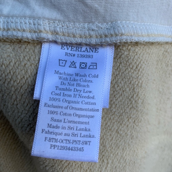 Everlane Women's Size Medium Creamy Yellow Jogger Sweatpants Pants. - Picture 9 of 12